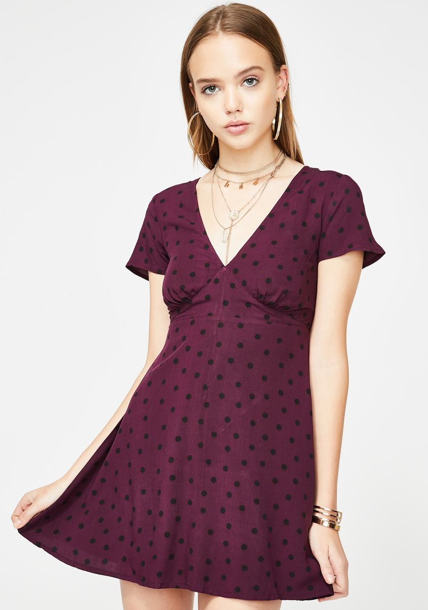 Motel Elara Polka Dot Dress – Dolls Kill