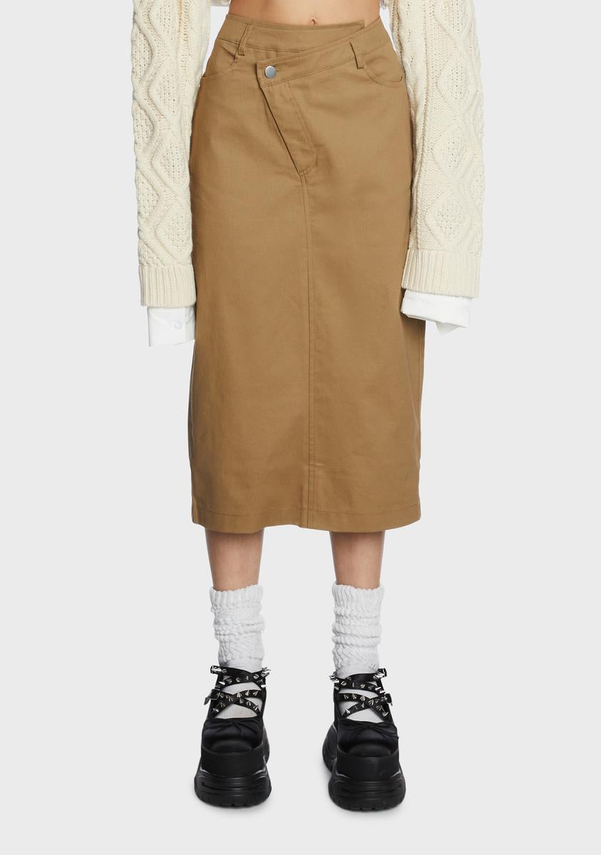 Camel Frenemy Lunch Midi Skirt,New Products : American Fashion Style Bags On Sale