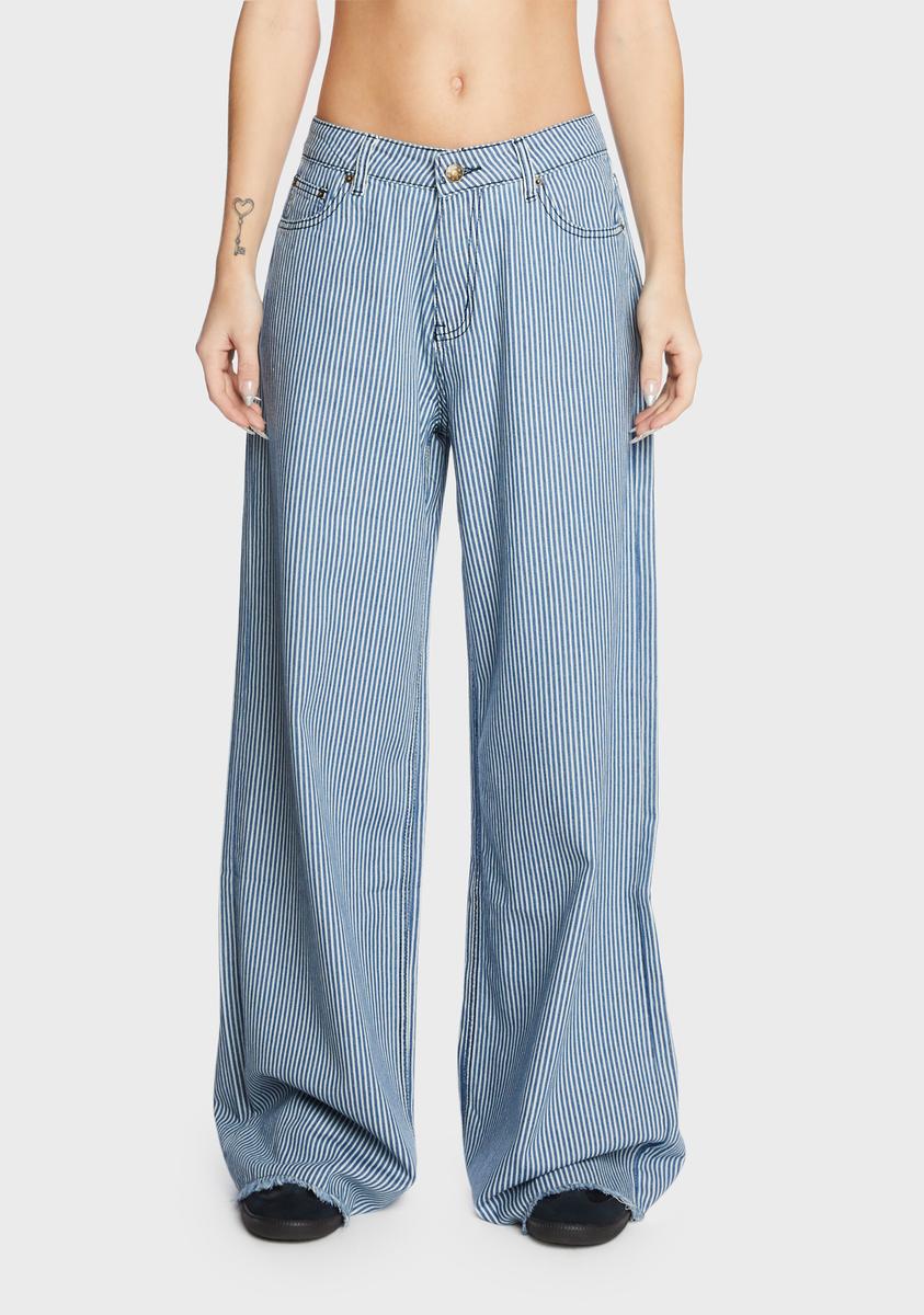 Denim Stripe Eivissa Baggy Jeans Lioness,New Products : American Fashion Style Bags On Sale Denim Stripe Eivissa Baggy Jeans Lioness,New Products : American Fashion Style Bags On Sale