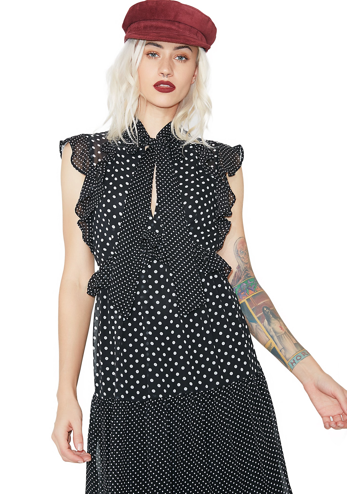 Polka Dot Tiered Dress – Dolls Kill