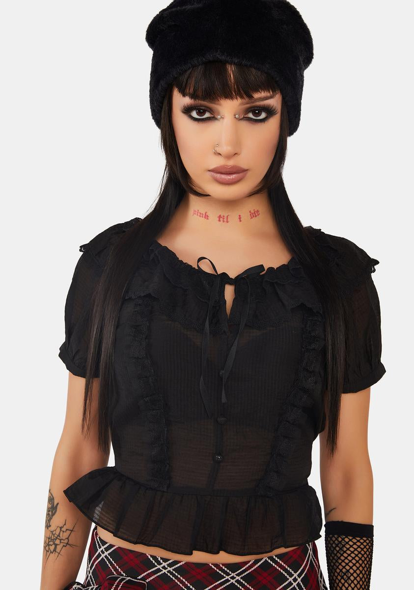 Girl Frilly Ruffle Top Dark In Love,New Products : American Fashion Style Bags On Sale Girl Frilly Ruffle Top Dark In Love,New Products : American Fashion Style Bags On Sale