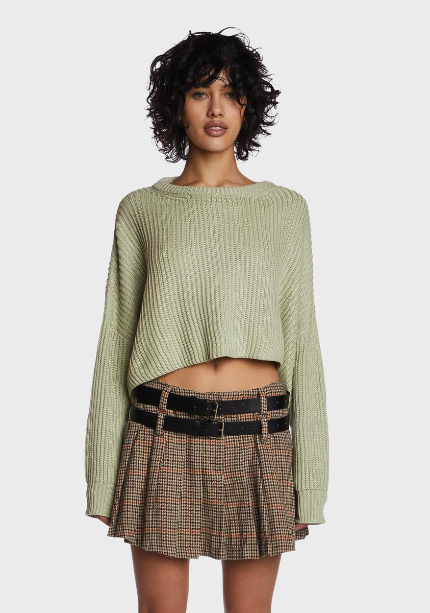 Sage Autumn Revival Cropped Sweater,New Products : American Fashion Style Bags On Sale Sage Autumn Revival Cropped Sweater,New Products : American Fashion Style Bags On Sale