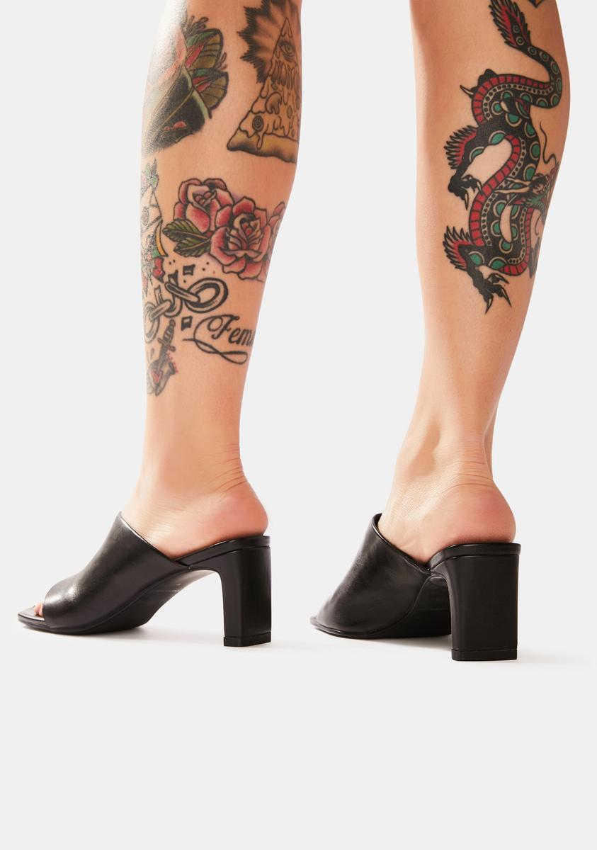 靴 Lastnest Leather Mule LAST NEST LEATHER MULE / BLACK | Luce | ルーチェ