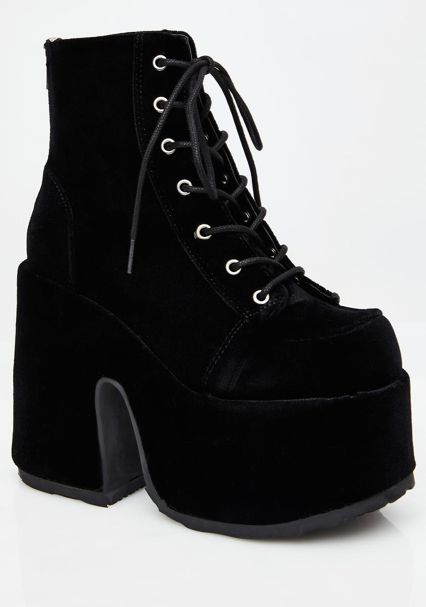 Velvet Rave Royalty Platform Boots