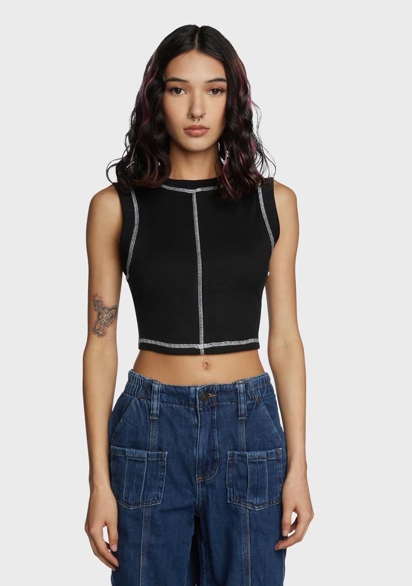Midnight Test Your Luck Crop Tank,New Products : American Fashion Style Bags On Sale