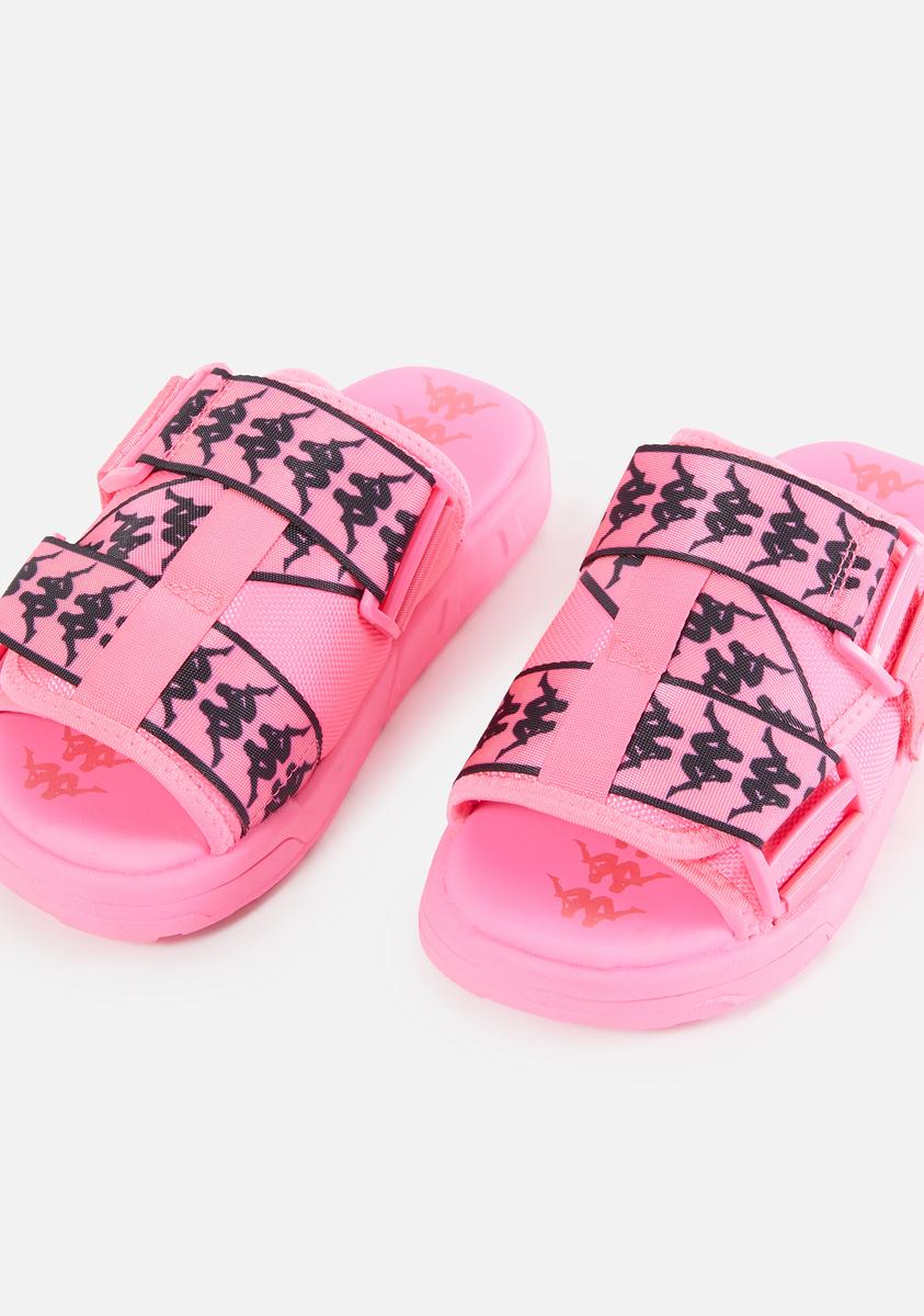 Pink Kappa Slides Kappa 222 Banda Mitel Dusty Pink Sandal Slides