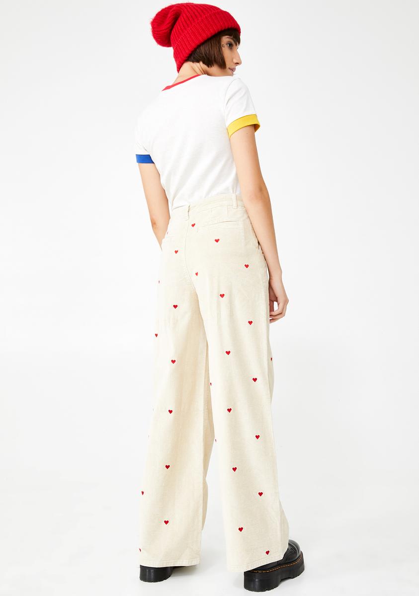 【FUNFROMFUN】HEART POCKET CORDUROY PANTS ★韓国人気★追跡付 FUNFROMFUN】HEART POCKET CORDUROY PANTS ☆韓国人気☆追跡付