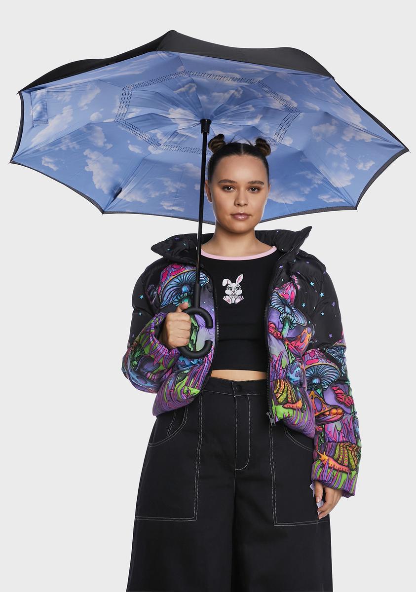 Clouds Unbelievabrella Reverse 48" Arc Closing Stick Umbrella ShedRain,New Products : American Fashion Style Bags On Sale