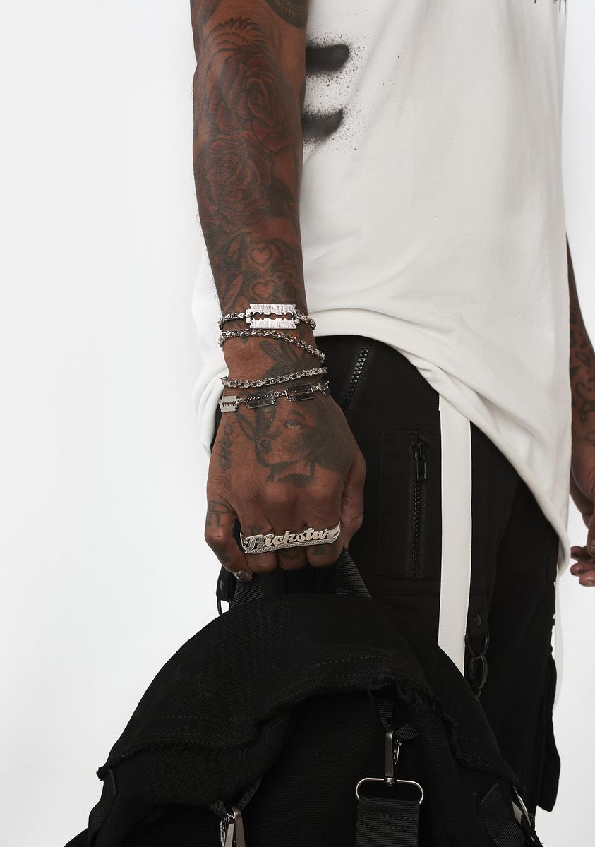 Barbwire  Razor blade bracelet  Rebels Rings