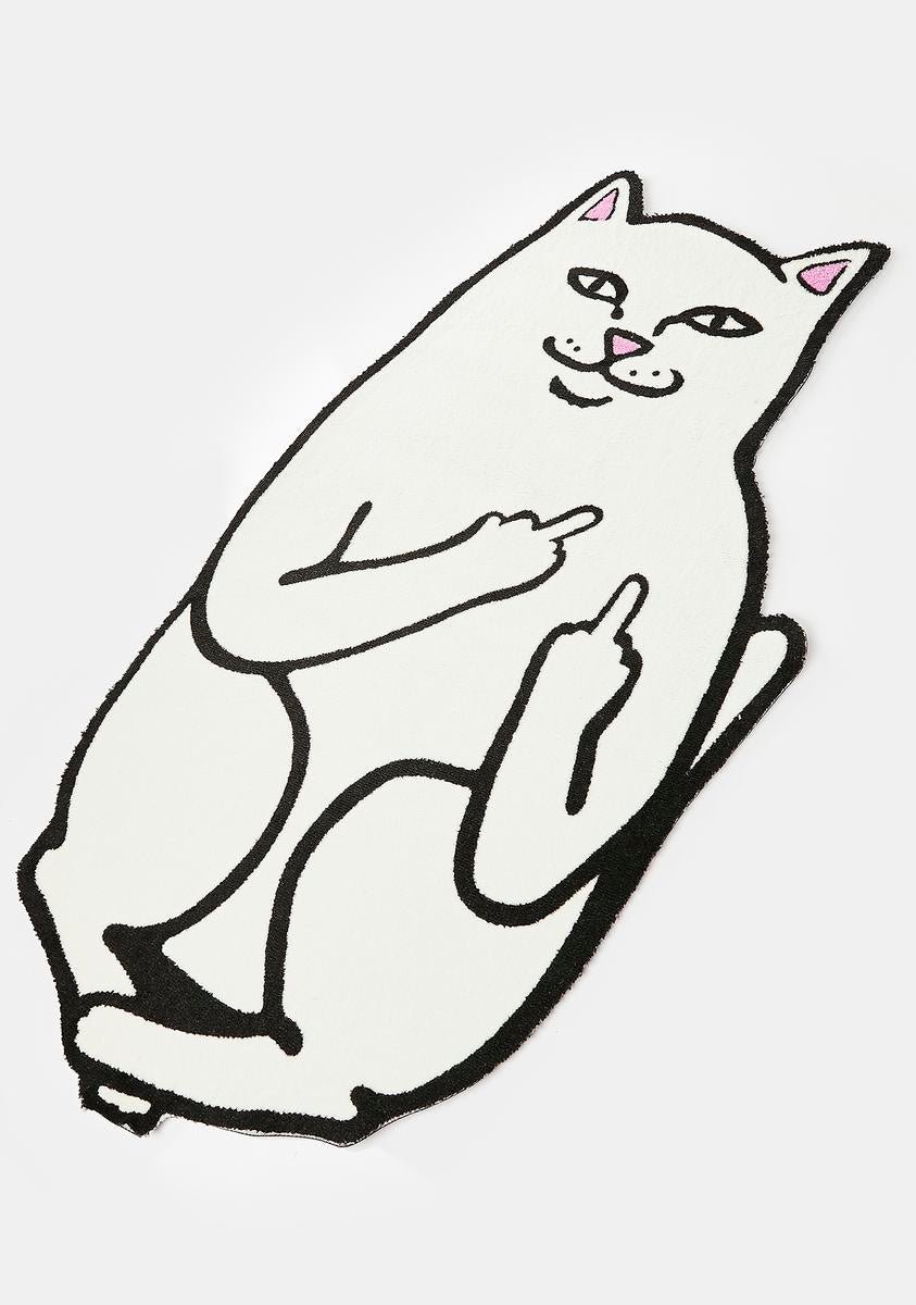 Ripndip Lord Nermal 4ft Rug - White – Dolls Kill