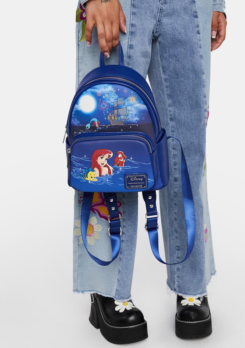 Loungefly Ariel Light up Backpack Loungefly Little Mermaid Light Up Glow In The Dark Mini  main image 4