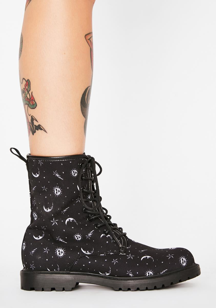 Cosmic Combat Lace Up Boots