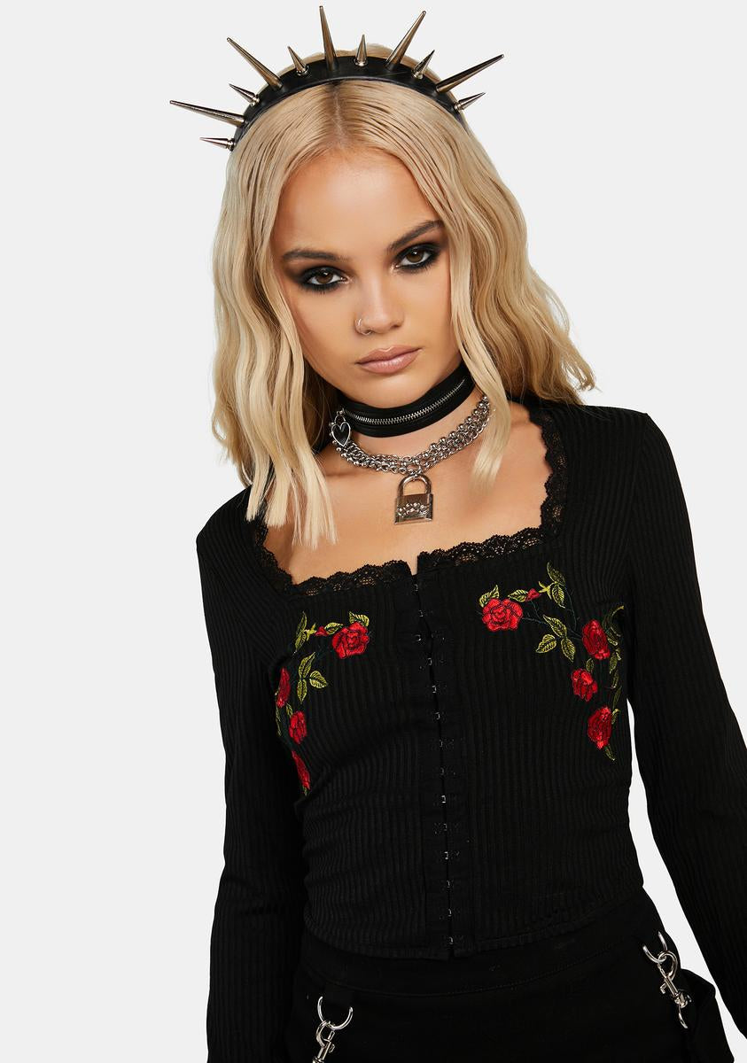 Night Rose Embroidered Top Jawbreaker,New Products : American Fashion Style Bags On Sale Night Rose Embroidered Top Jawbreaker,New Products : American Fashion Style Bags On Sale