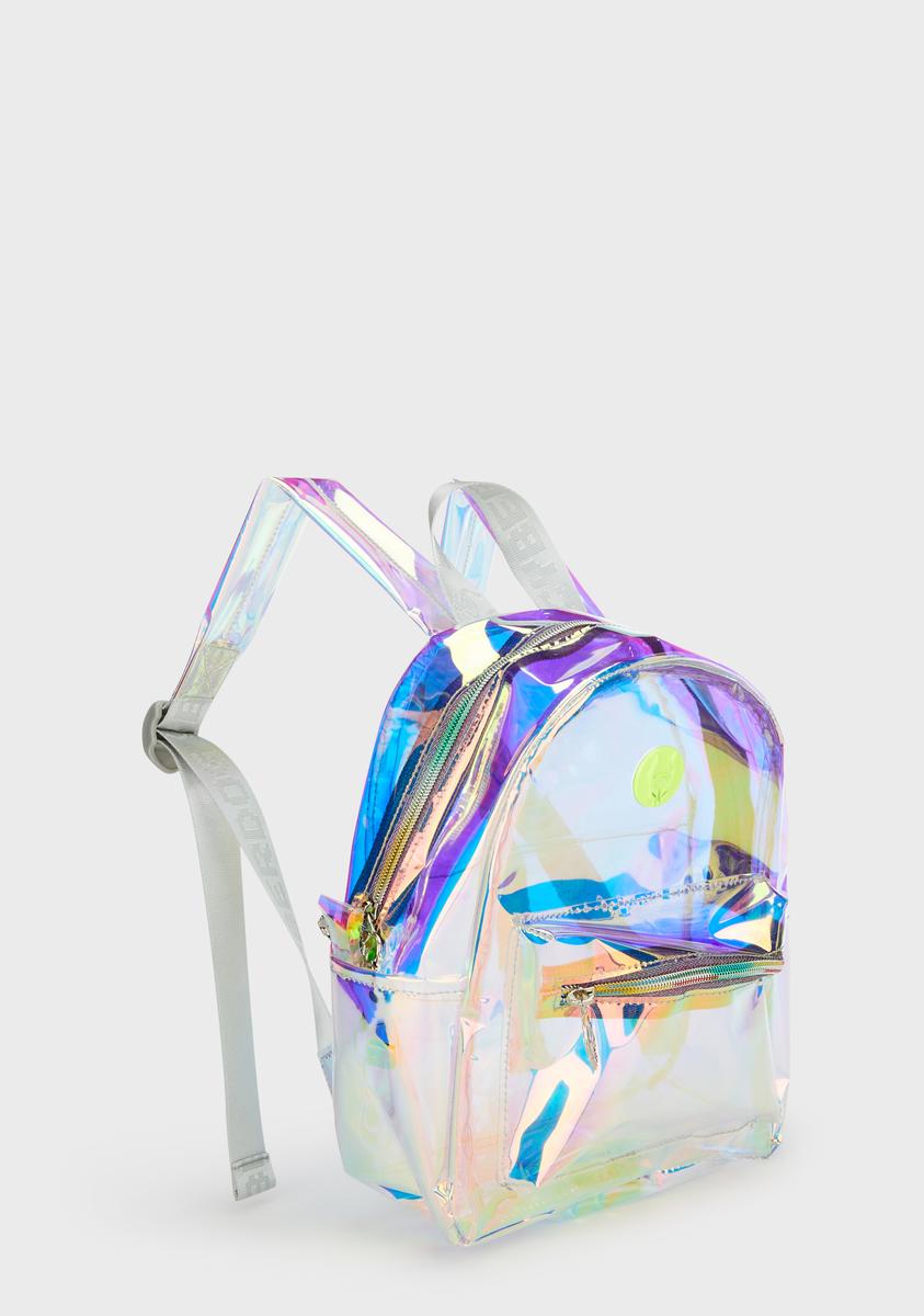 holigraphic mini backpacks Cyberdog Clear Iridescent Light Up Backpack – Dolls Kill