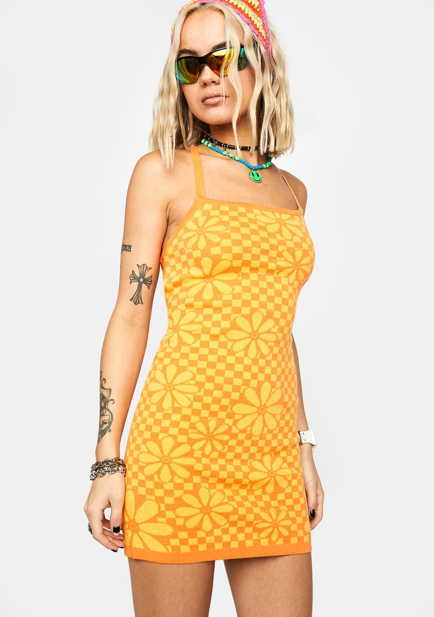 dolls kill orange dress Sunset Moves Mini Dress