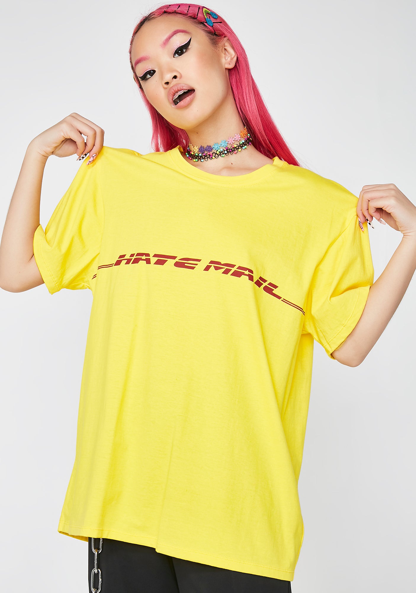 Angry fan mail oversized graphic Sweatshirt