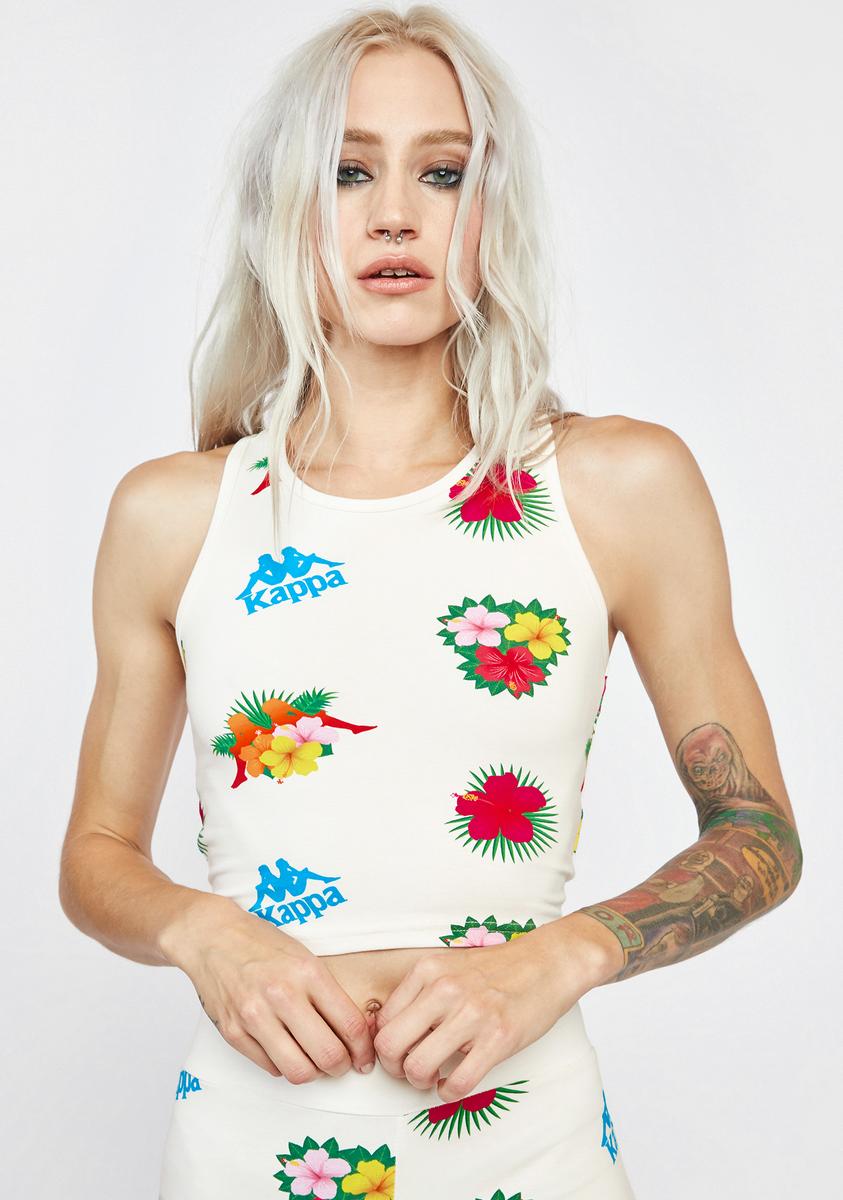 Kappa Cream Authentic Maluku Crop Tank Dolls Kill