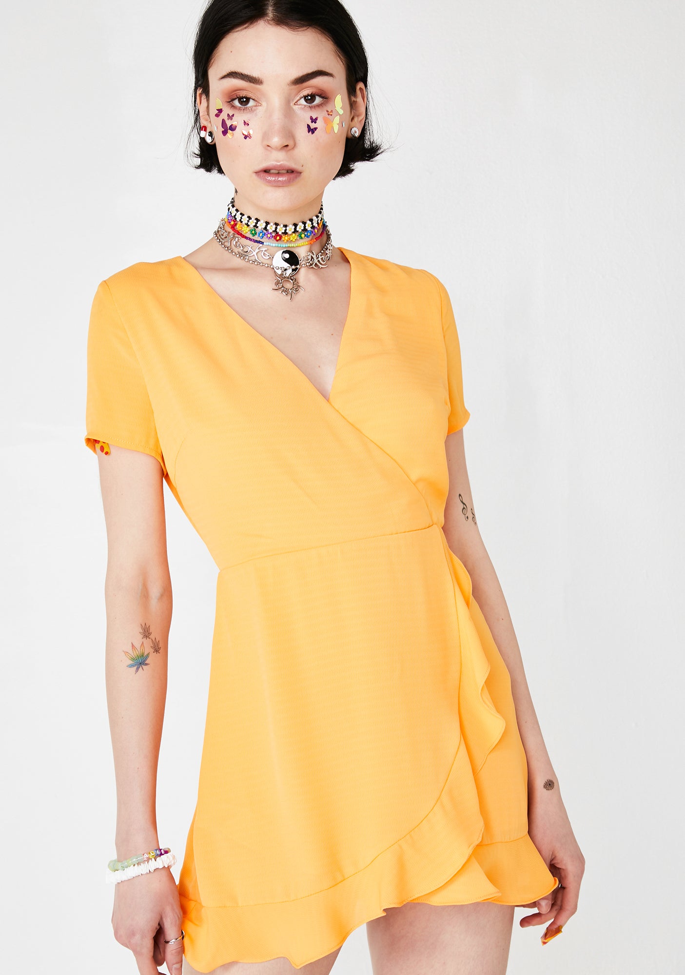 Mini Dress Ruffle Wrap – Dolls Kill