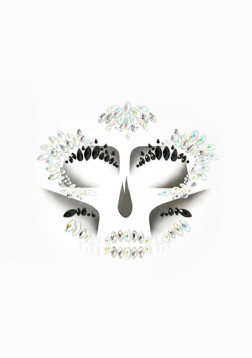 Skull Iridescent Face Jewels