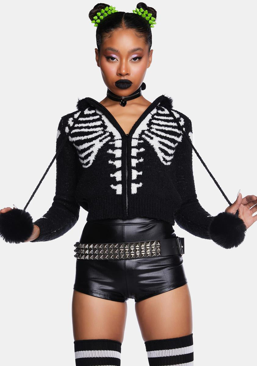 High Waisted Vegan Leather Booty Shorts - Black – Dolls Kill