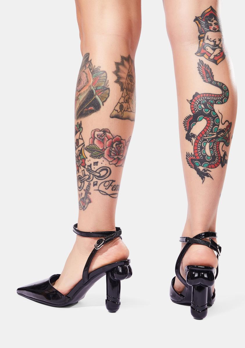 Black Patent Vegan Dick Heel Slingback Pumps Namilia,All Products : American Fashion Style Bags On Sale