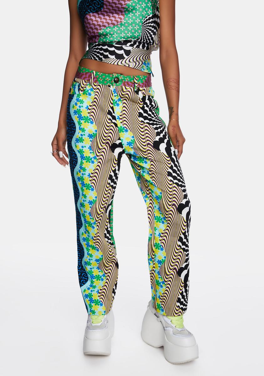 Another Girl Abstract Print Jeans – Dolls Kill