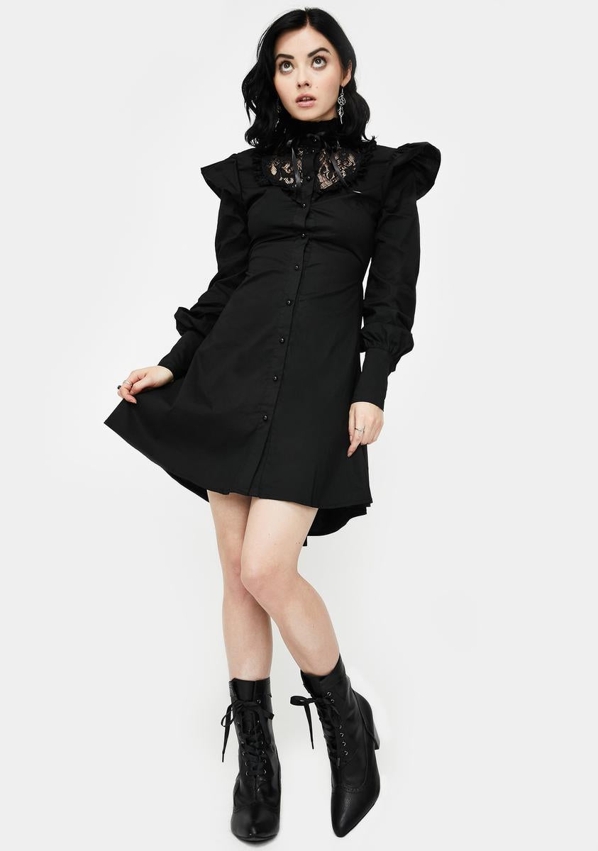 dead silent shirt dress Killstar Dead Silent Shirt Dress