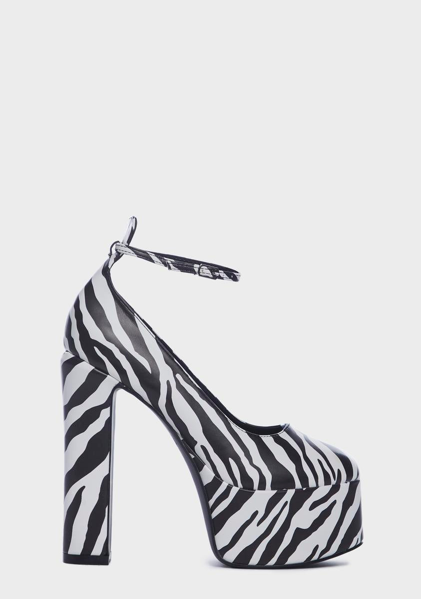 Zebra Donatella Platform Heels Public Desire,New Products : American Fashion Style Bags On Sale
