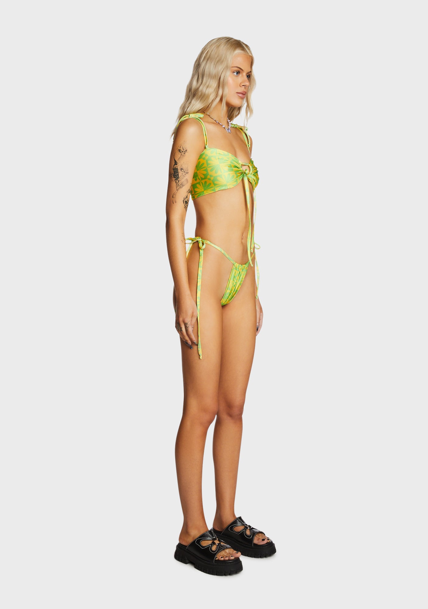 Retro Floral Print Bikini Set - Multi – Dolls Kill