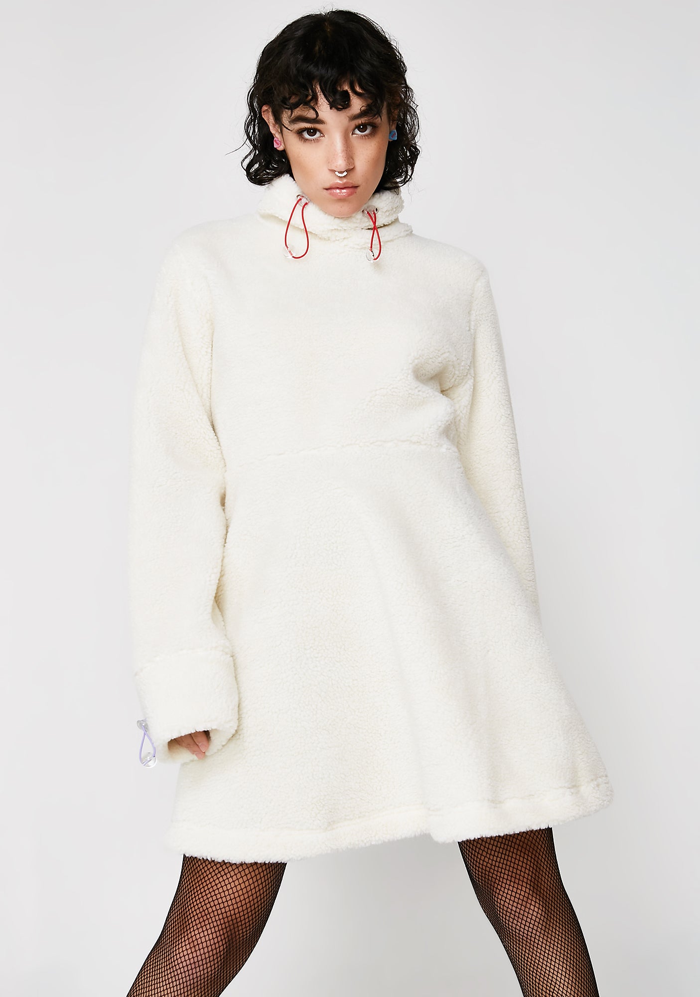 Sherpa Fleece Dress – Dolls Kill