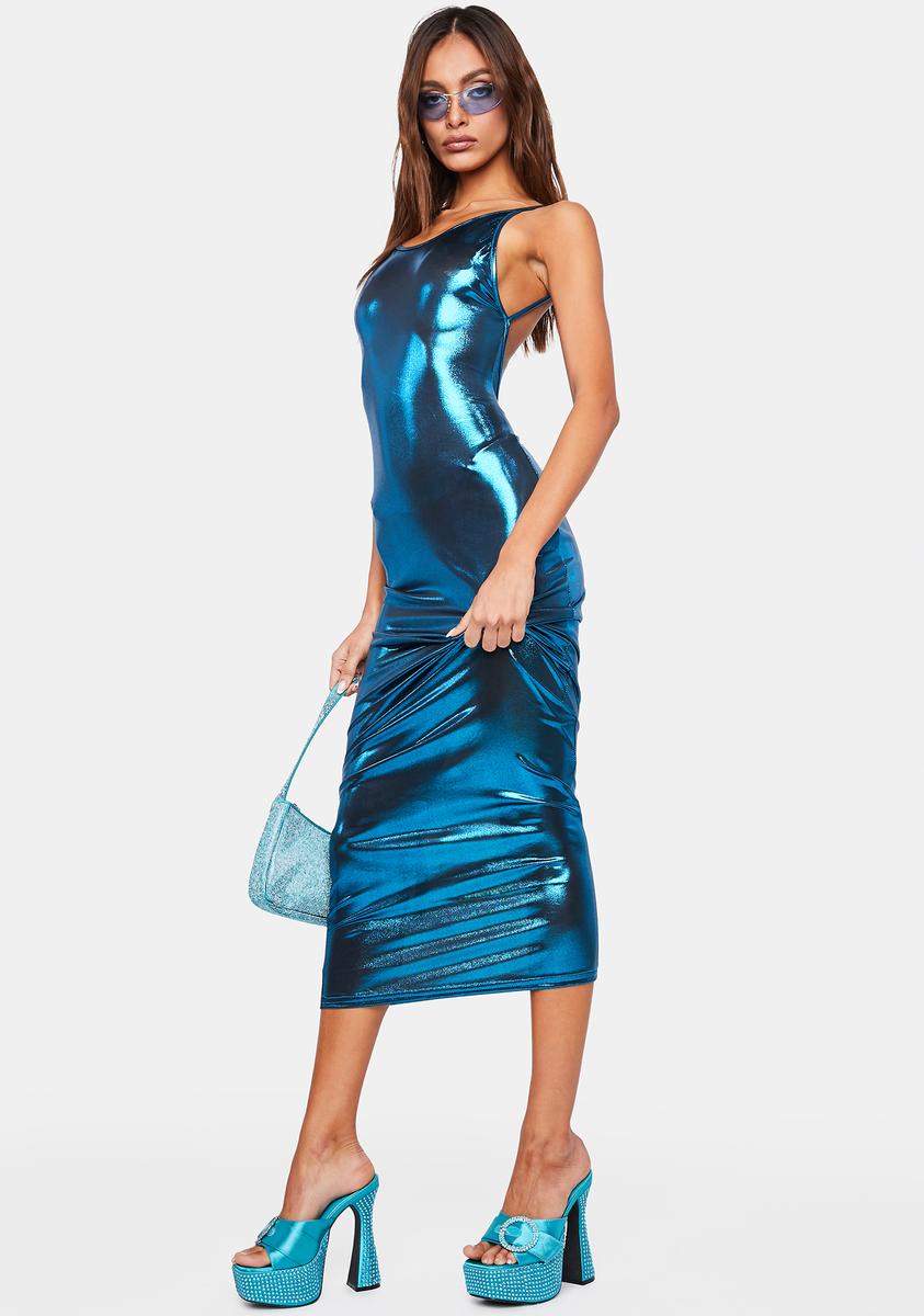 princess polly baby blue dress Short Metallic V-Neck Homecoming Dress with Corset Teal / 2XLarge