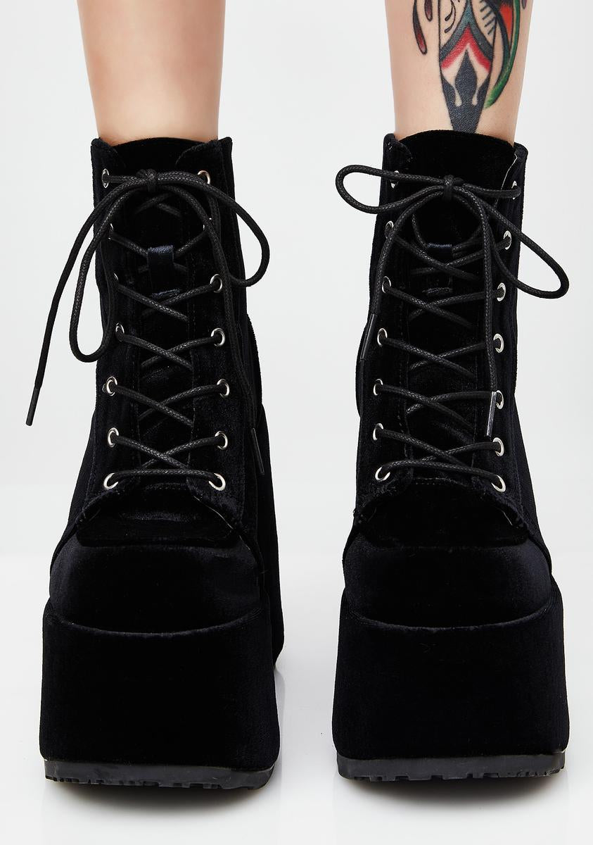 Velvet Rave Royalty Platform Boots