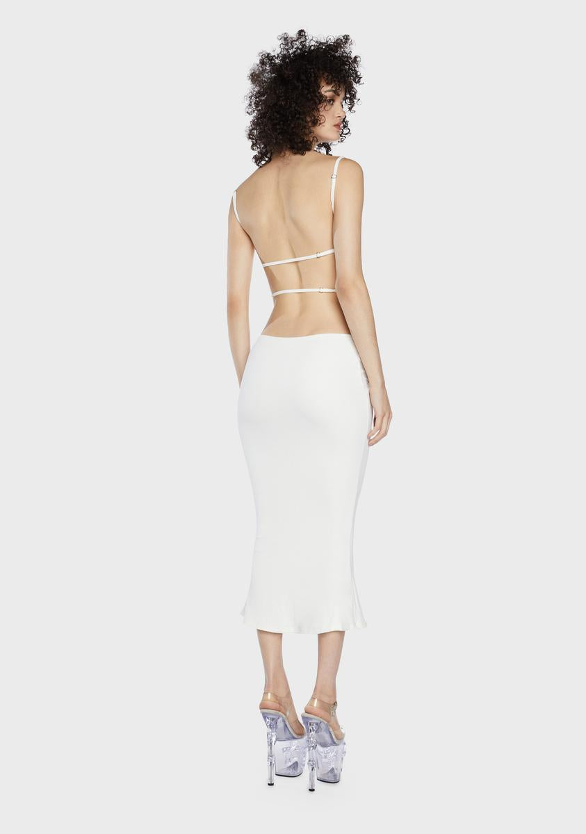 Backless Cropped Top And Maxi Skirt