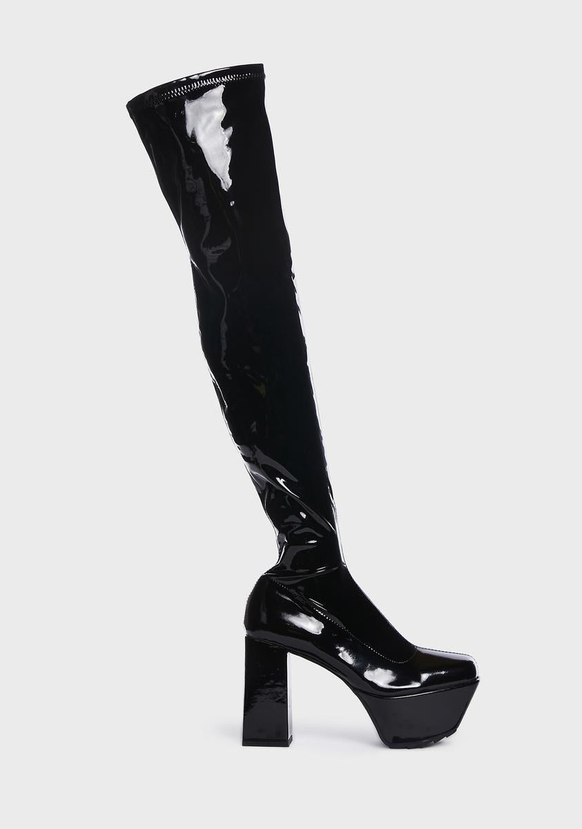 Aquitable Patent Thigh High Boots Lamoda,All Products : American Fashion Style Bags On Sale