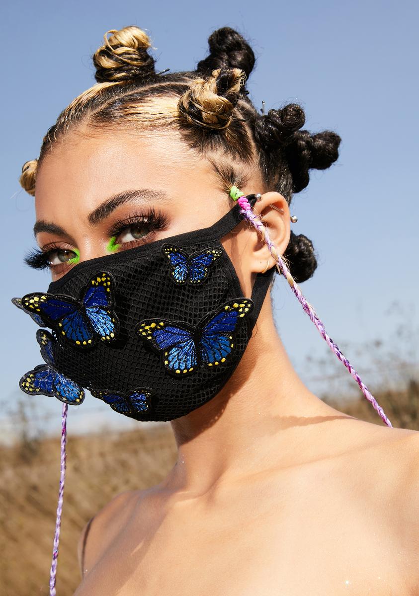 Club Exx 3D Butterfly Face Mask - Black – Dolls Kill