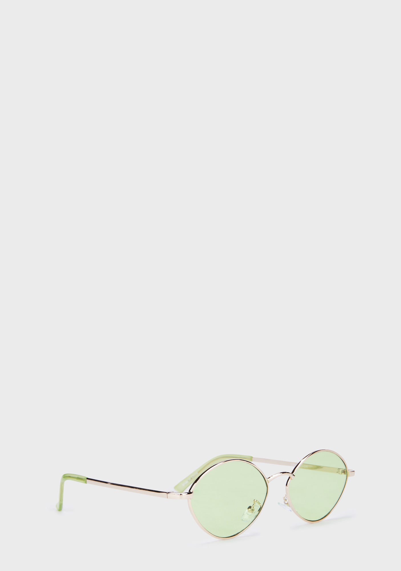 Tinted Oval Sunglasses - Green – Dolls Kill