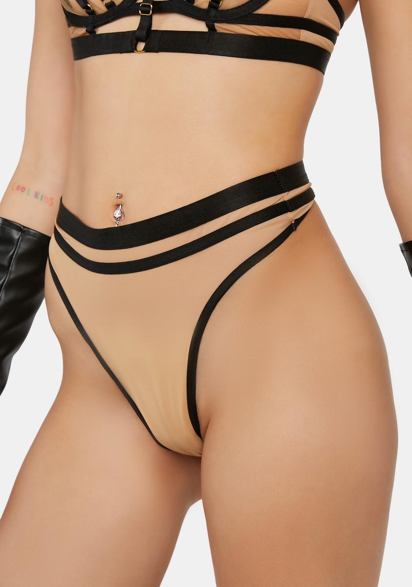 x Hustler Willa Black Thick Strap Illusion Mesh High Waist Thong Playful Promises,New Products : American Fashion Style Bags On Sale