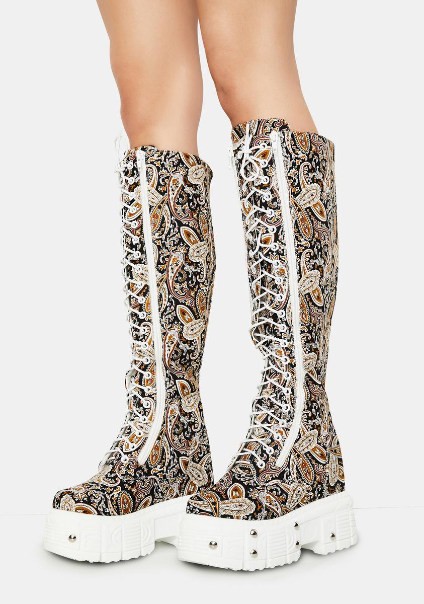 Paisley Late Night Knee High Boots,Specials : American Fashion Style Bags On Sale Paisley Late Night Knee High Boots,Specials : American Fashion Style Bags On Sale