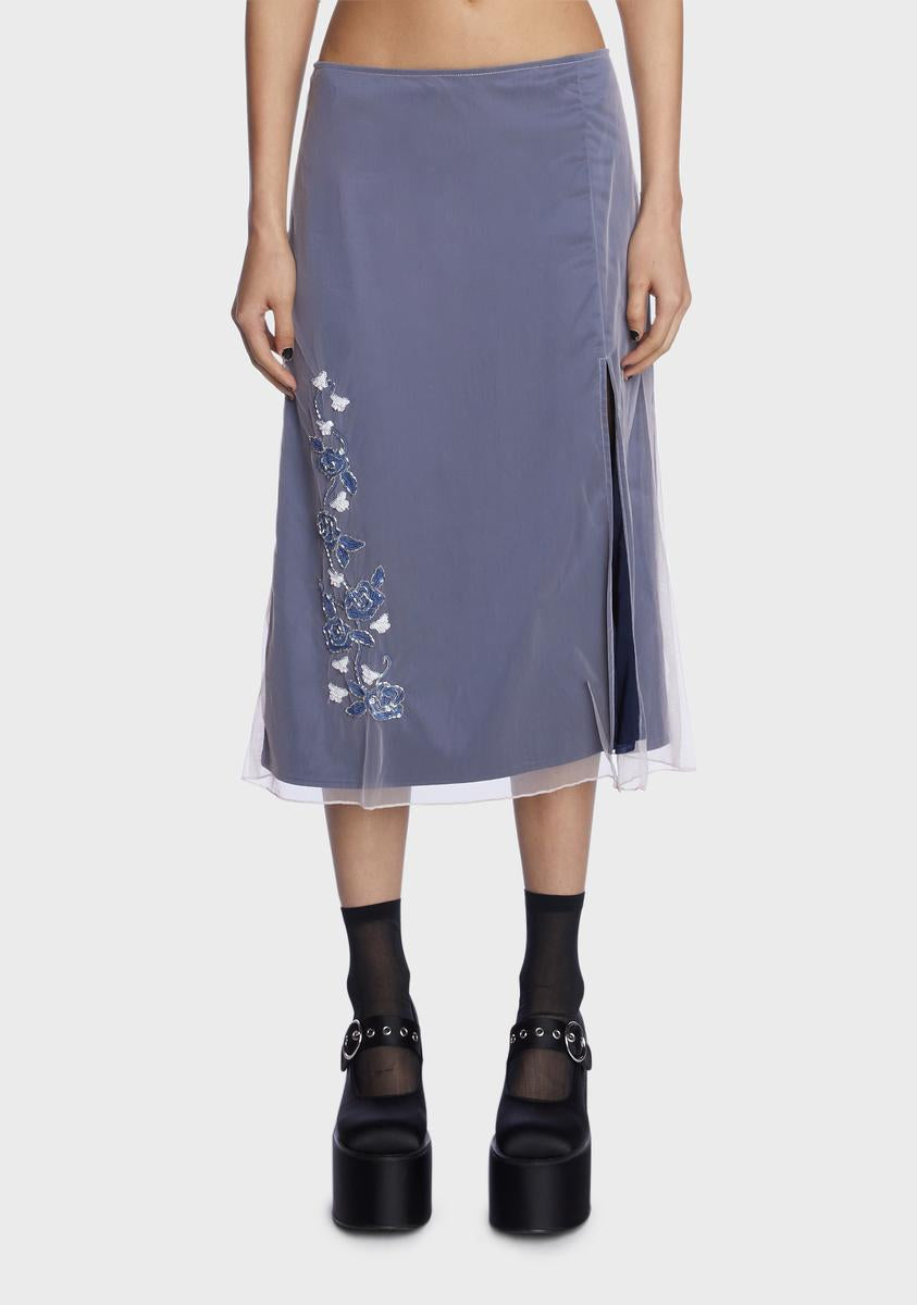Plum Staring Problem Layered Midi Skirt dELiA*s by Dolls Kill,New Products : American Fashion Style Bags On Sale