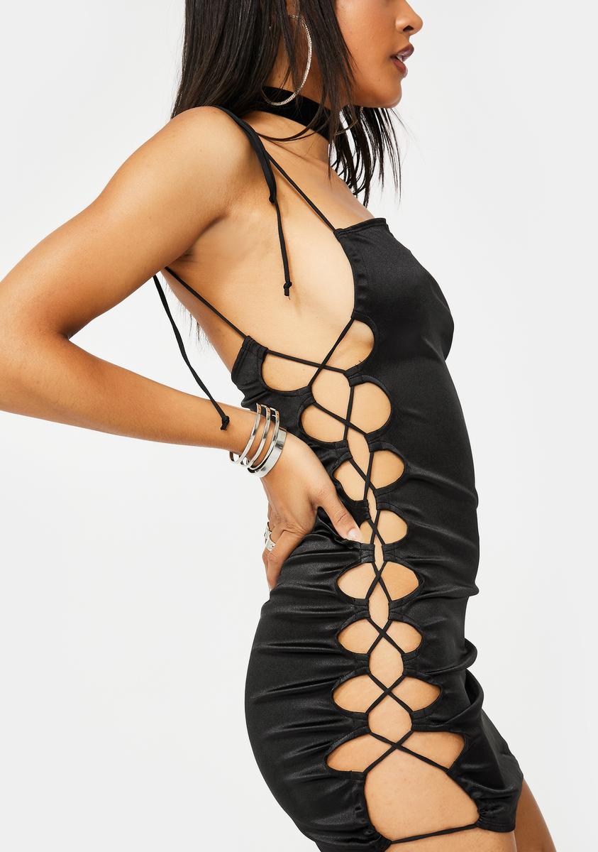 Motel Laticia Lace-Up Dress – Dolls Kill