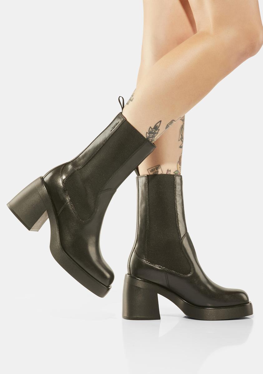 jam Klooster Vergelijking Vagabond Shoemakers Heeled Chelsea Boots - Black Leather – Dolls Kill