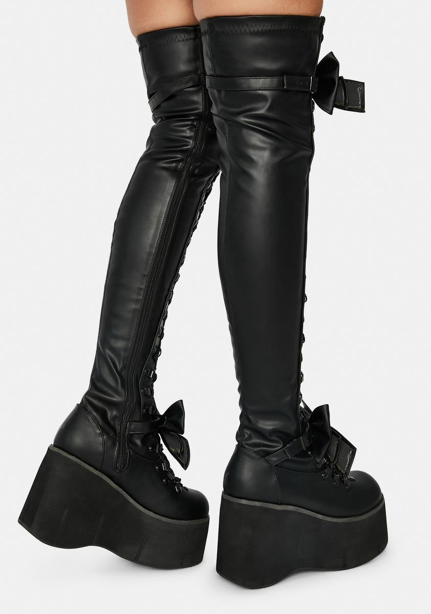 Gothic Princess Thigh High Boots