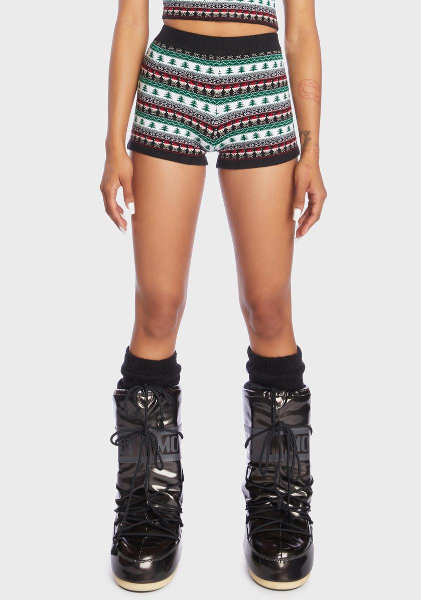 Dark Santa Knit Shorts Knitty Kitty,New Products : American Fashion Style Bags On Sale