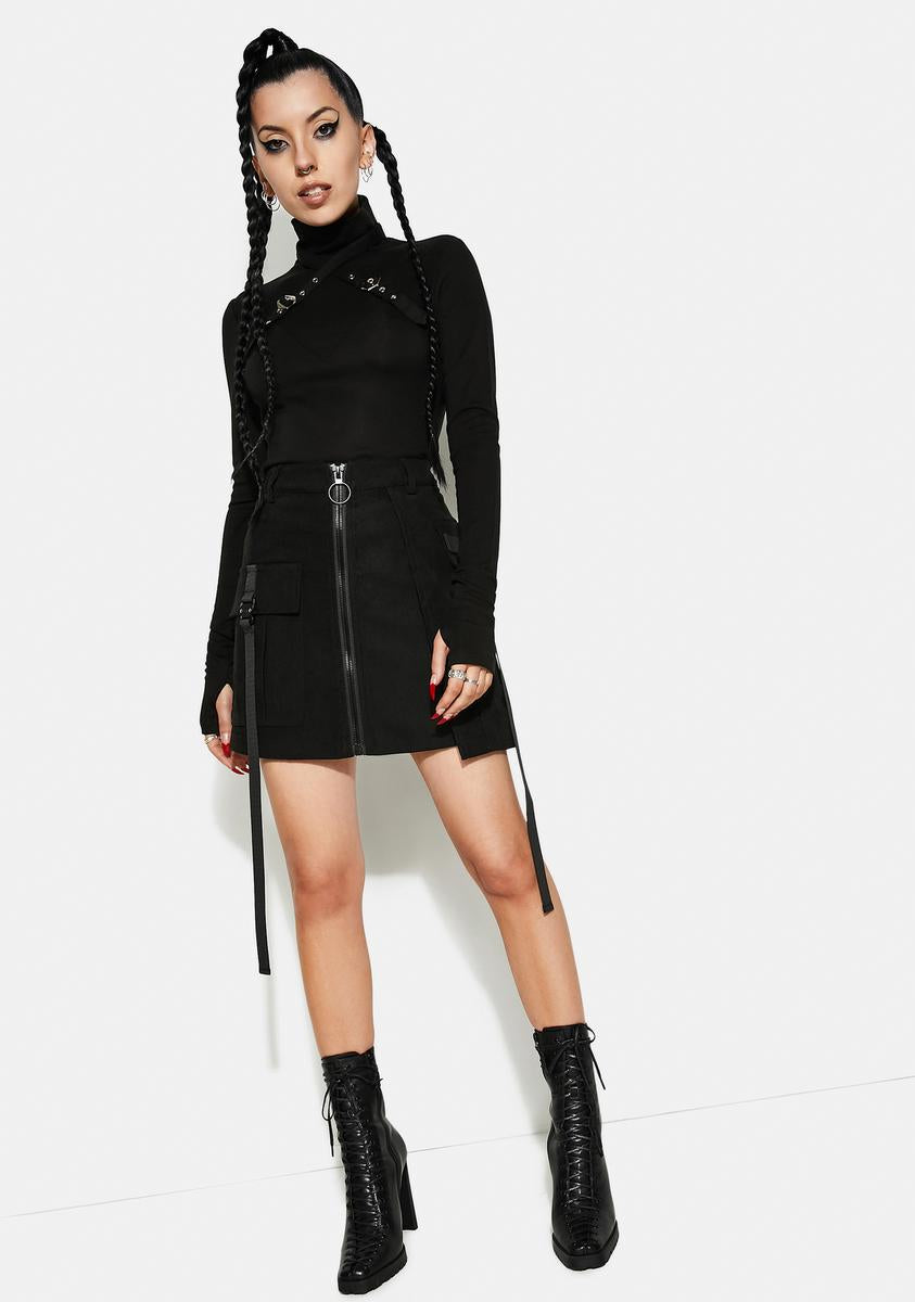 Punk Rave Punk Cross Shoulder Strap Long Sleeve Shirt Dolls Kill