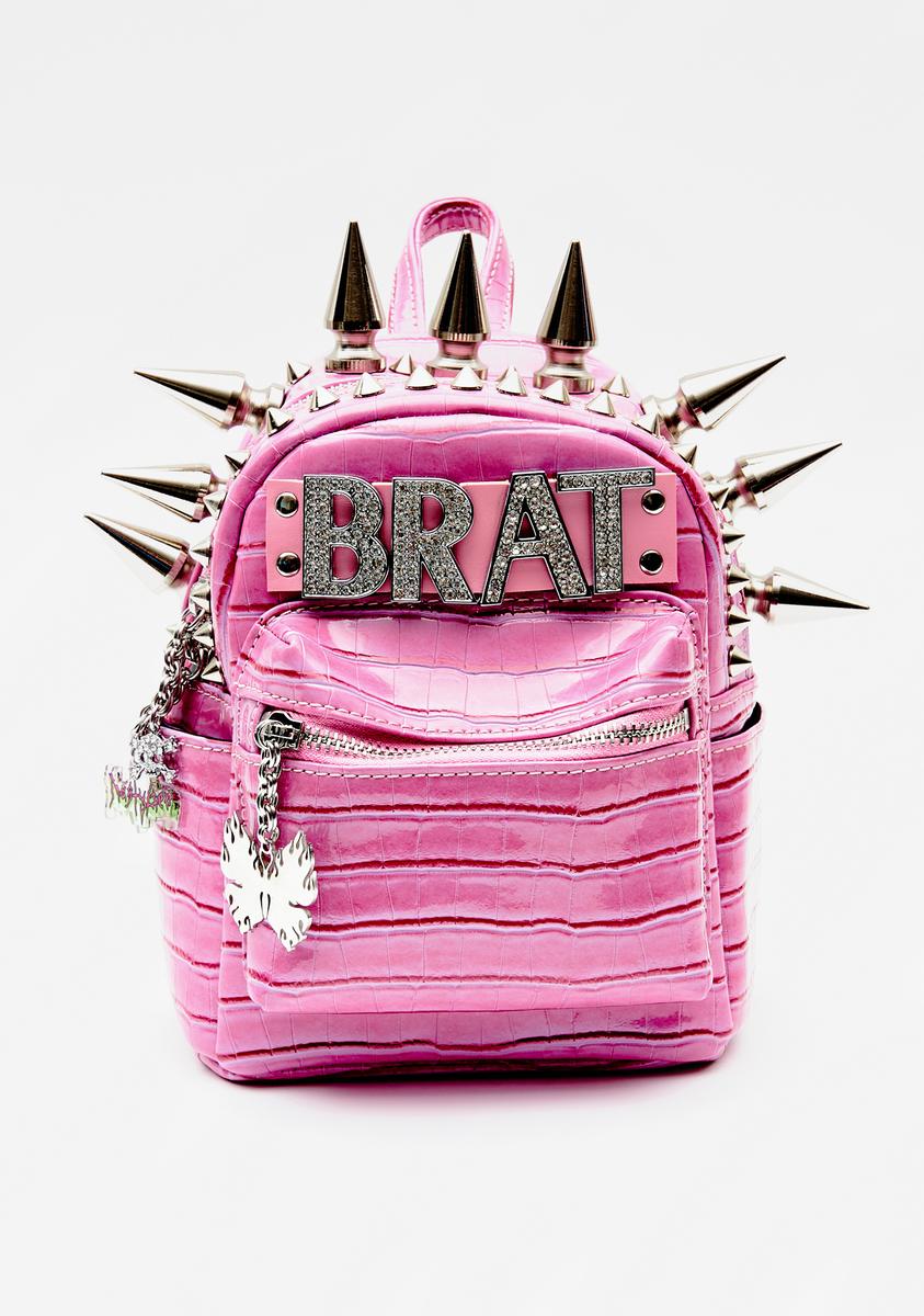 Dolls Kill X Bratz Satin Repeat Print Shoulder Bag - Pink