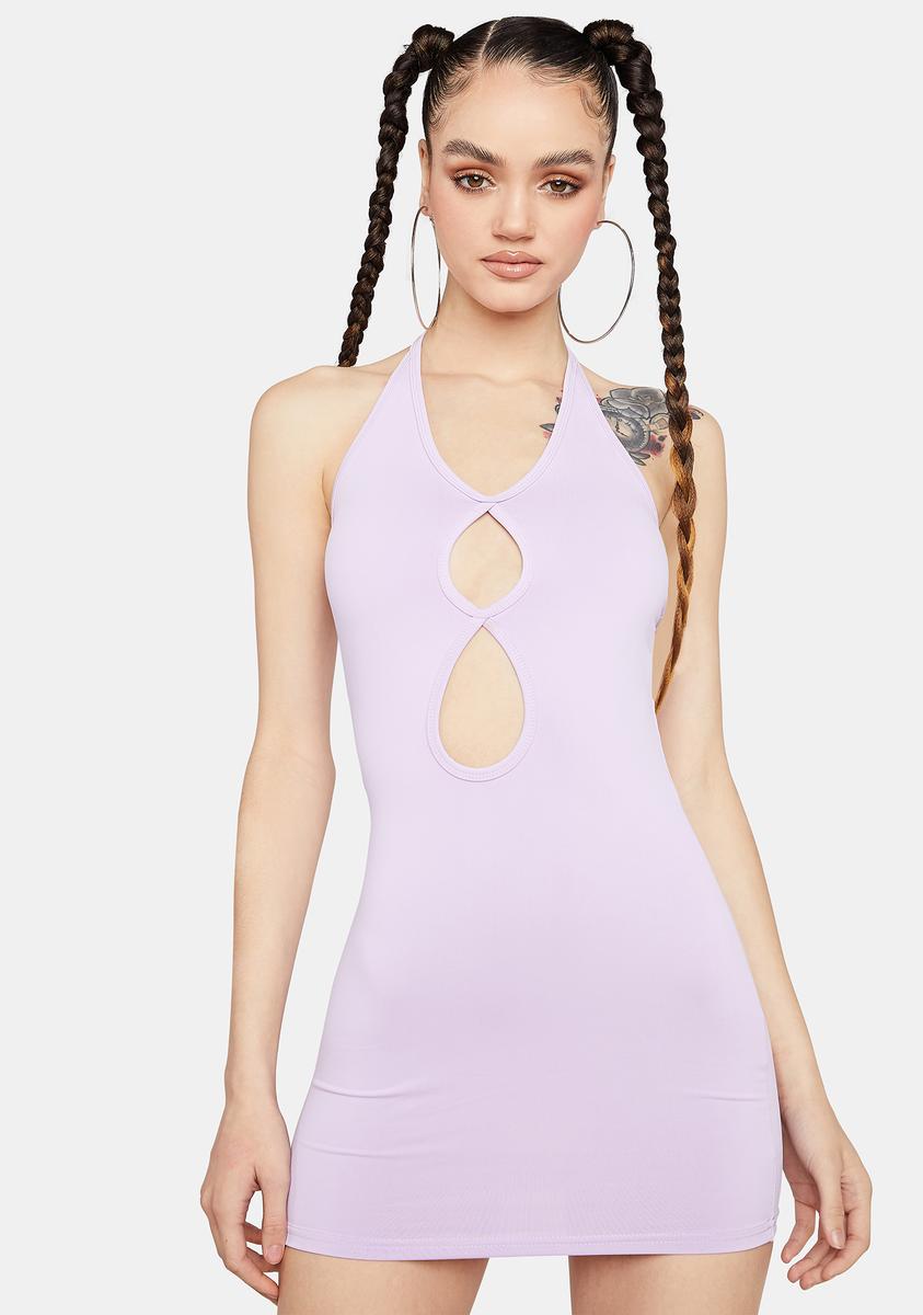 BY DYLN Halter Keyhole Cut Out Bodycon Mini Dress