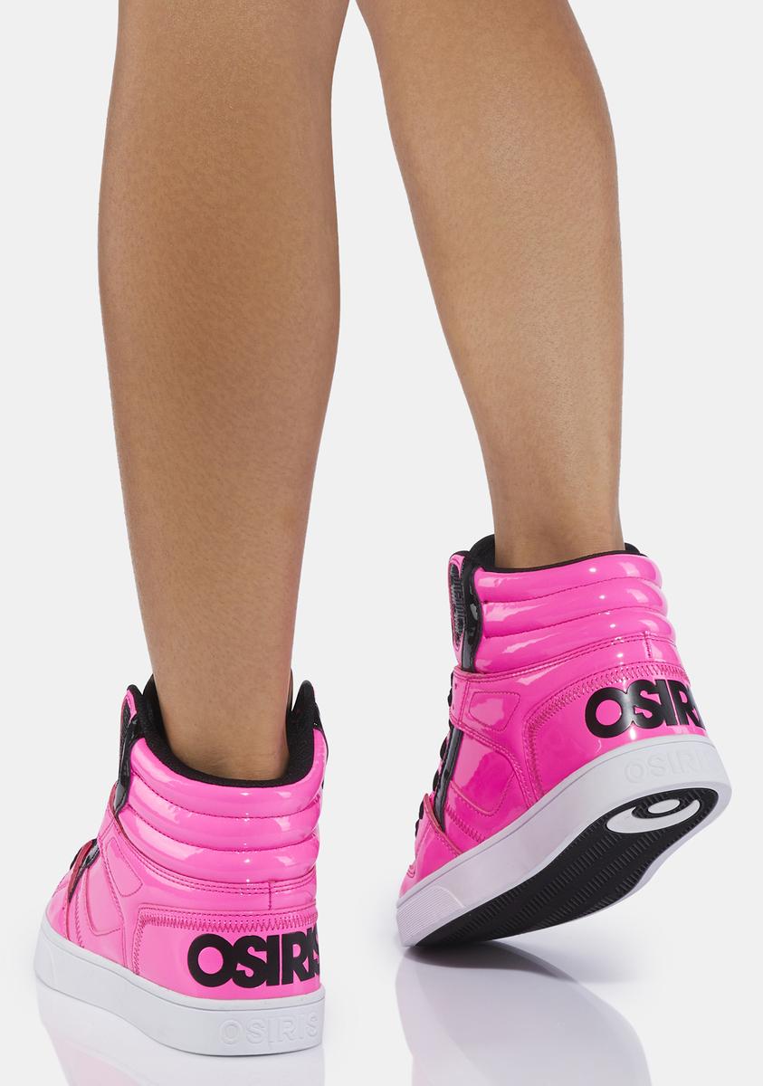 Osiris High Top Sneakers Neon Pink – Dolls Kill