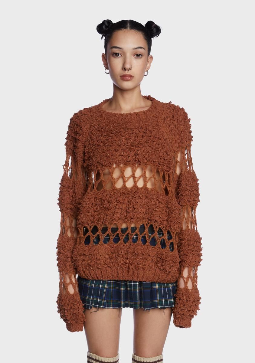 Be Thankful Boucle Knit Sweater,All Products : American Fashion Style Bags On Sale