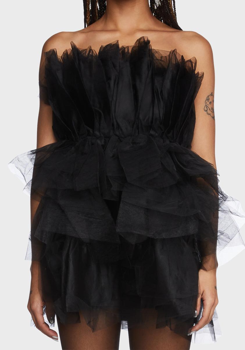 Layered Tulle Mini Dress