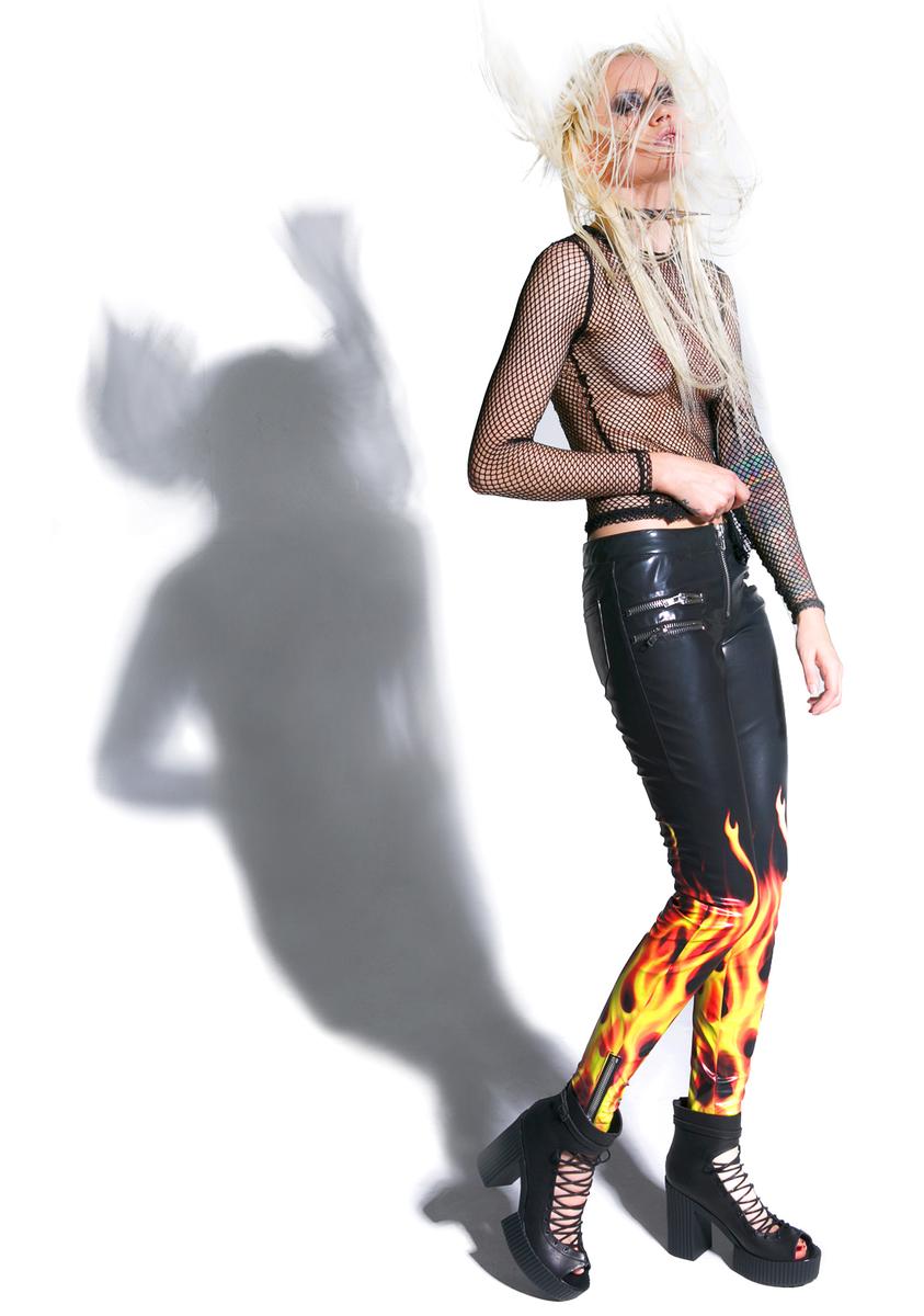 FlaminÂ Hot Moto Pants Dolls Kill x 24HRS,New Products : American Fashion Style Bags On Sale